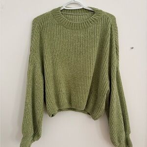 SHEIN Olive Green Long Sleeve Top